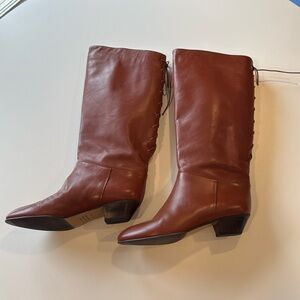Women’s Brown Leather Boots Sudini 8.5